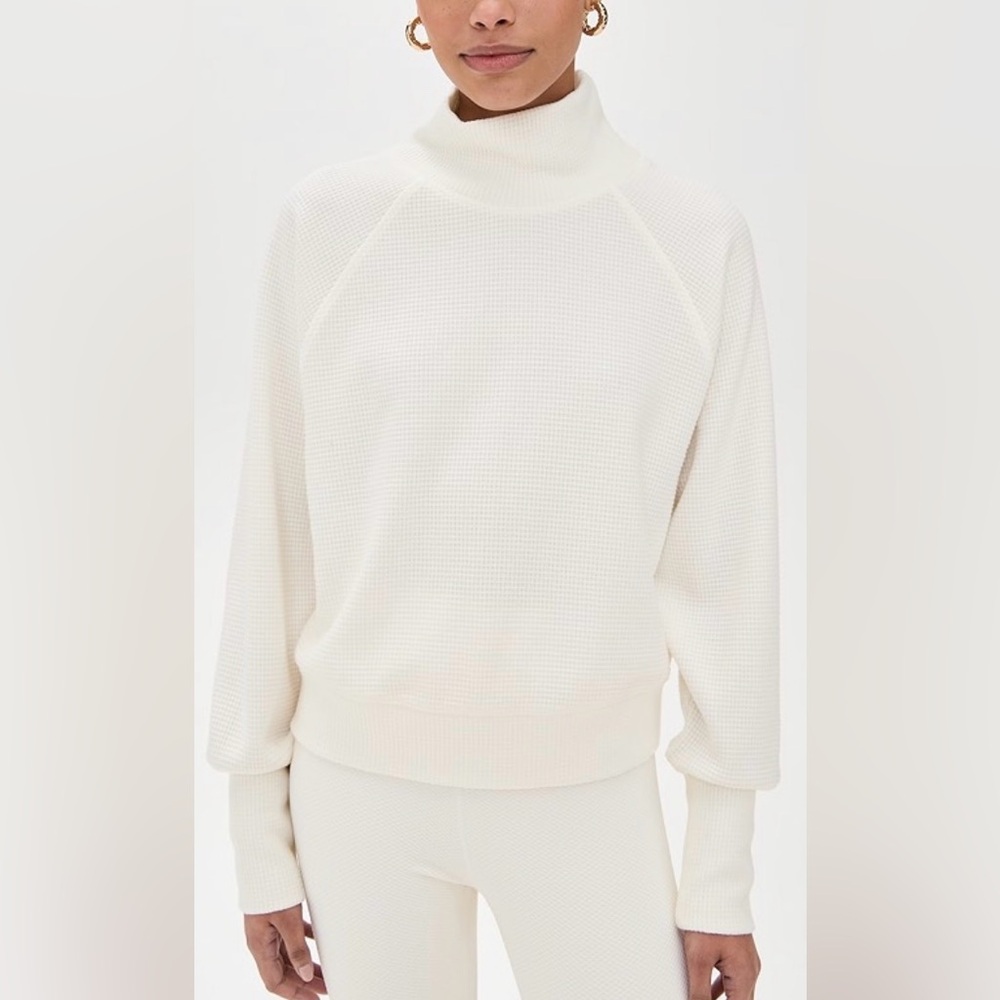 Alo Yoga Waffle Weekend Escape Mock Neck Sweatshirt